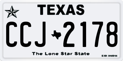 TX license plate CCJ2178