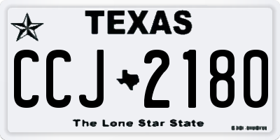 TX license plate CCJ2180