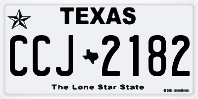TX license plate CCJ2182