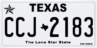 TX license plate CCJ2183
