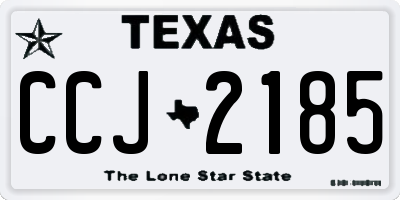 TX license plate CCJ2185