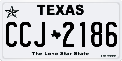 TX license plate CCJ2186