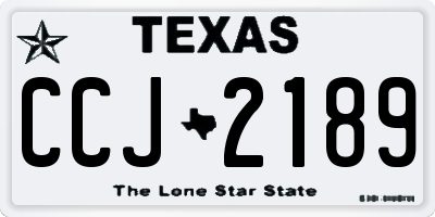 TX license plate CCJ2189