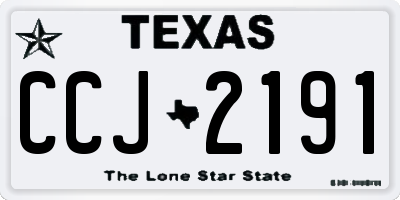 TX license plate CCJ2191
