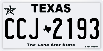 TX license plate CCJ2193
