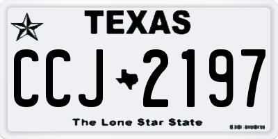 TX license plate CCJ2197
