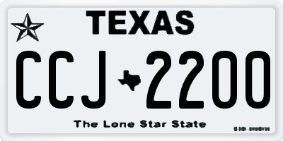 TX license plate CCJ2200