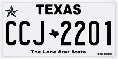 TX license plate CCJ2201