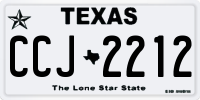 TX license plate CCJ2212
