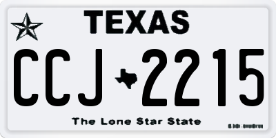 TX license plate CCJ2215