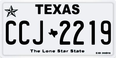 TX license plate CCJ2219