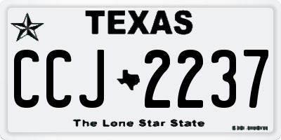 TX license plate CCJ2237
