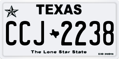 TX license plate CCJ2238