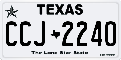 TX license plate CCJ2240