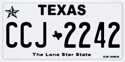 TX license plate CCJ2242