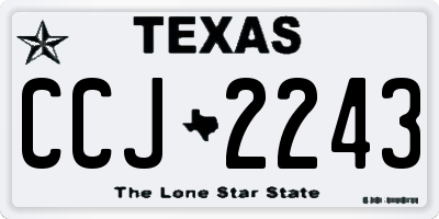 TX license plate CCJ2243