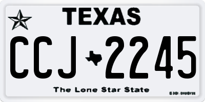 TX license plate CCJ2245