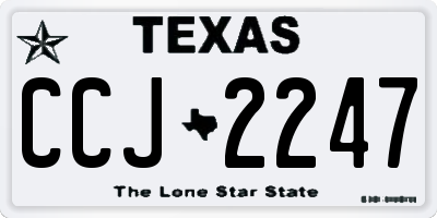 TX license plate CCJ2247