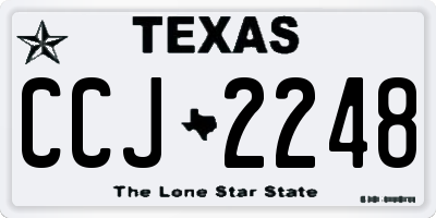 TX license plate CCJ2248