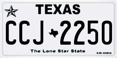 TX license plate CCJ2250