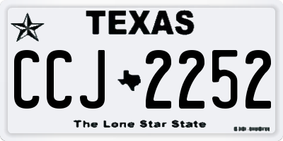 TX license plate CCJ2252