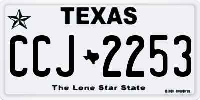 TX license plate CCJ2253