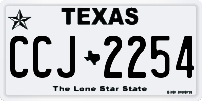 TX license plate CCJ2254