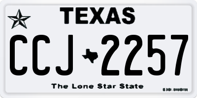 TX license plate CCJ2257