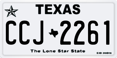 TX license plate CCJ2261