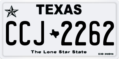 TX license plate CCJ2262