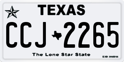 TX license plate CCJ2265