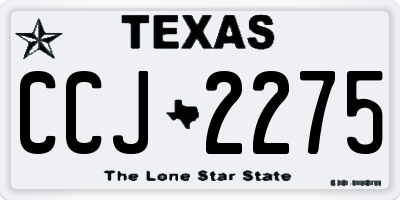 TX license plate CCJ2275