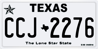 TX license plate CCJ2276