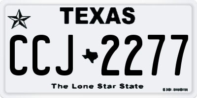 TX license plate CCJ2277