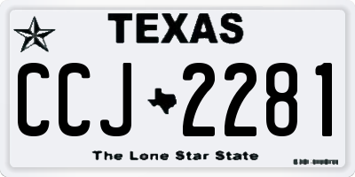 TX license plate CCJ2281