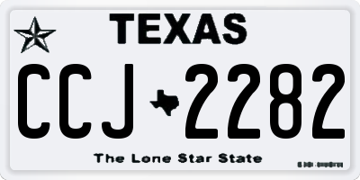 TX license plate CCJ2282