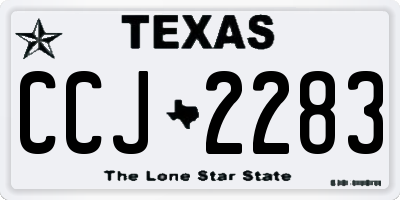 TX license plate CCJ2283
