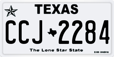 TX license plate CCJ2284