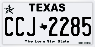 TX license plate CCJ2285