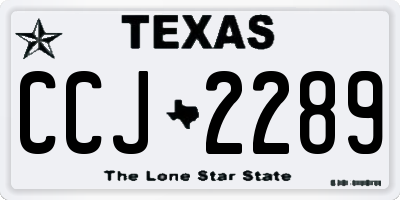 TX license plate CCJ2289
