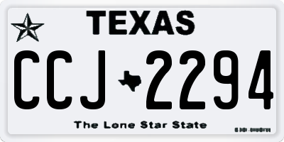 TX license plate CCJ2294