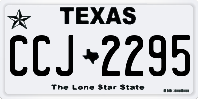 TX license plate CCJ2295
