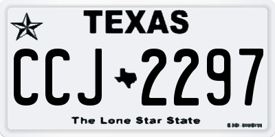 TX license plate CCJ2297