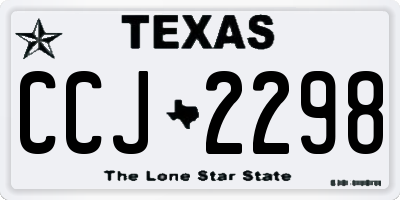 TX license plate CCJ2298