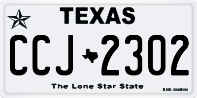 TX license plate CCJ2302