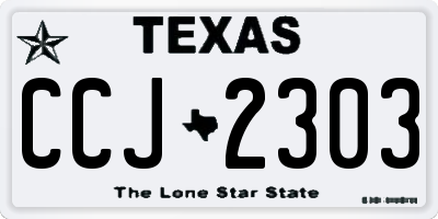 TX license plate CCJ2303