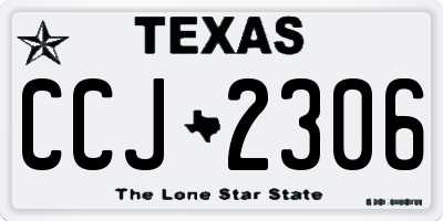 TX license plate CCJ2306