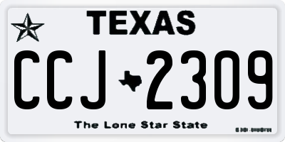 TX license plate CCJ2309