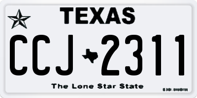 TX license plate CCJ2311