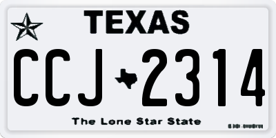 TX license plate CCJ2314